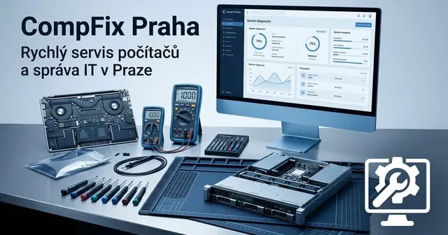 Imagen de la web CompFix Praha creada en OAZEE